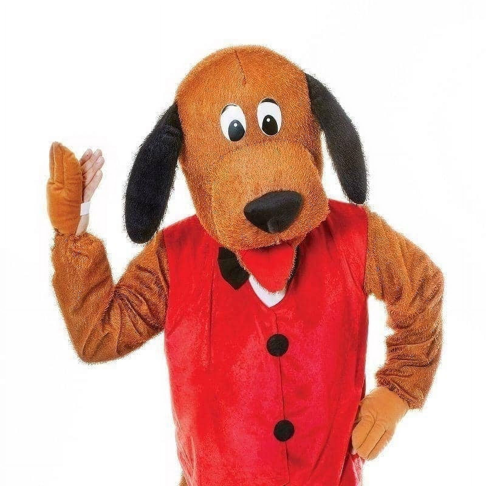 Mens Dog With Waistcoat Big Head Adult Costume Male Halloween