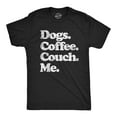 thumbnail image 1 of Mens Dogs Coffee Couch Me T Shirt Funny Puppy Lover Graphic Novelty Tee for Guys Graphic Tees, 1 of 9