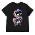 thumbnail image 1 of Mens Dollar Camo 700 Bright Blue Orange Design Printed Sneaker Matching Shirt Black L, 1 of 5