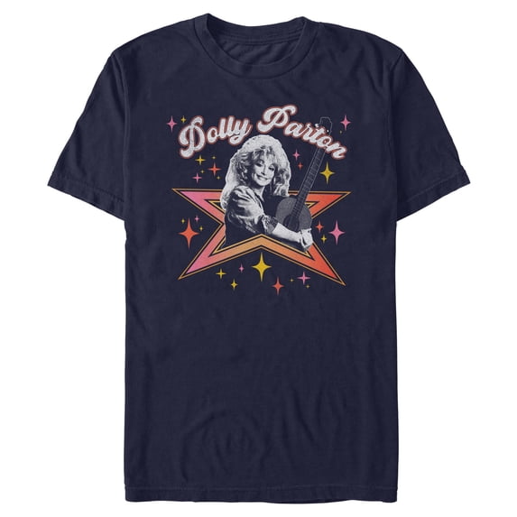 Mens Dolly Parton Distressed Bright Star T Shirt