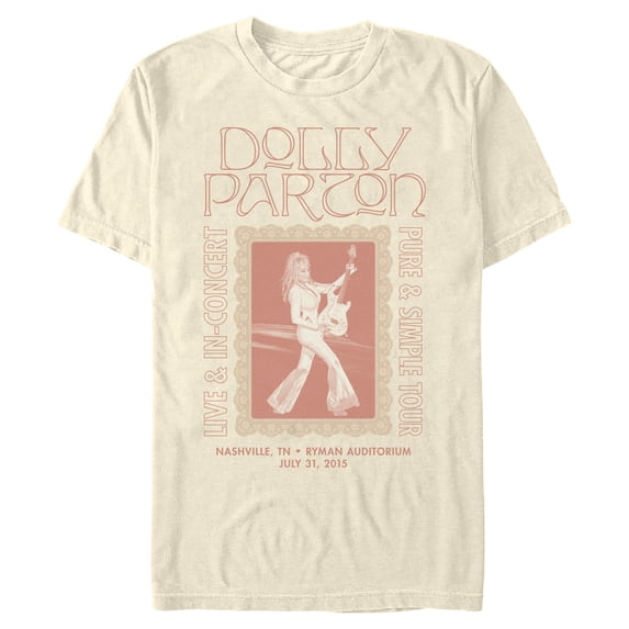 Mens Dolly Parton Frame Concert Poster T Shirt