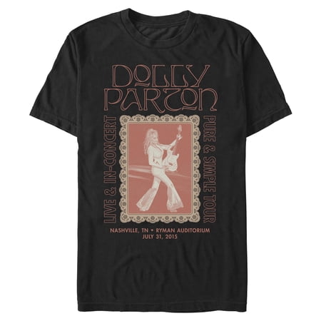 Mens Dolly Parton Frame Concert Poster T Shirt