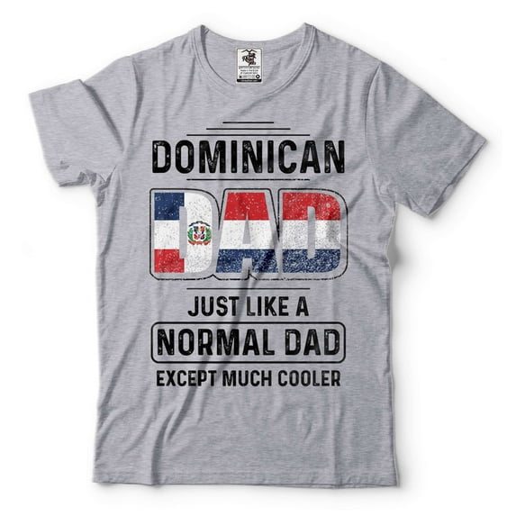 Mens Dominican T-shirt Dominican Dad Shirt Funny Dad Tee Father's Day Gift For Dad Father Daddy (Small Grey)