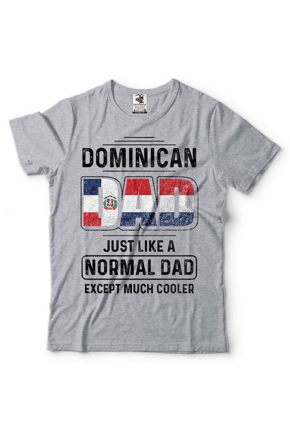 Mens Dominican T-shirt Dominican Dad Shirt Funny Dad Tee Father's Day Gift For Dad Father Daddy (Small Grey)