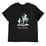 Mens Don Quixote, Sancho Panza, Picasso | Have Faith! T-Shirt Black