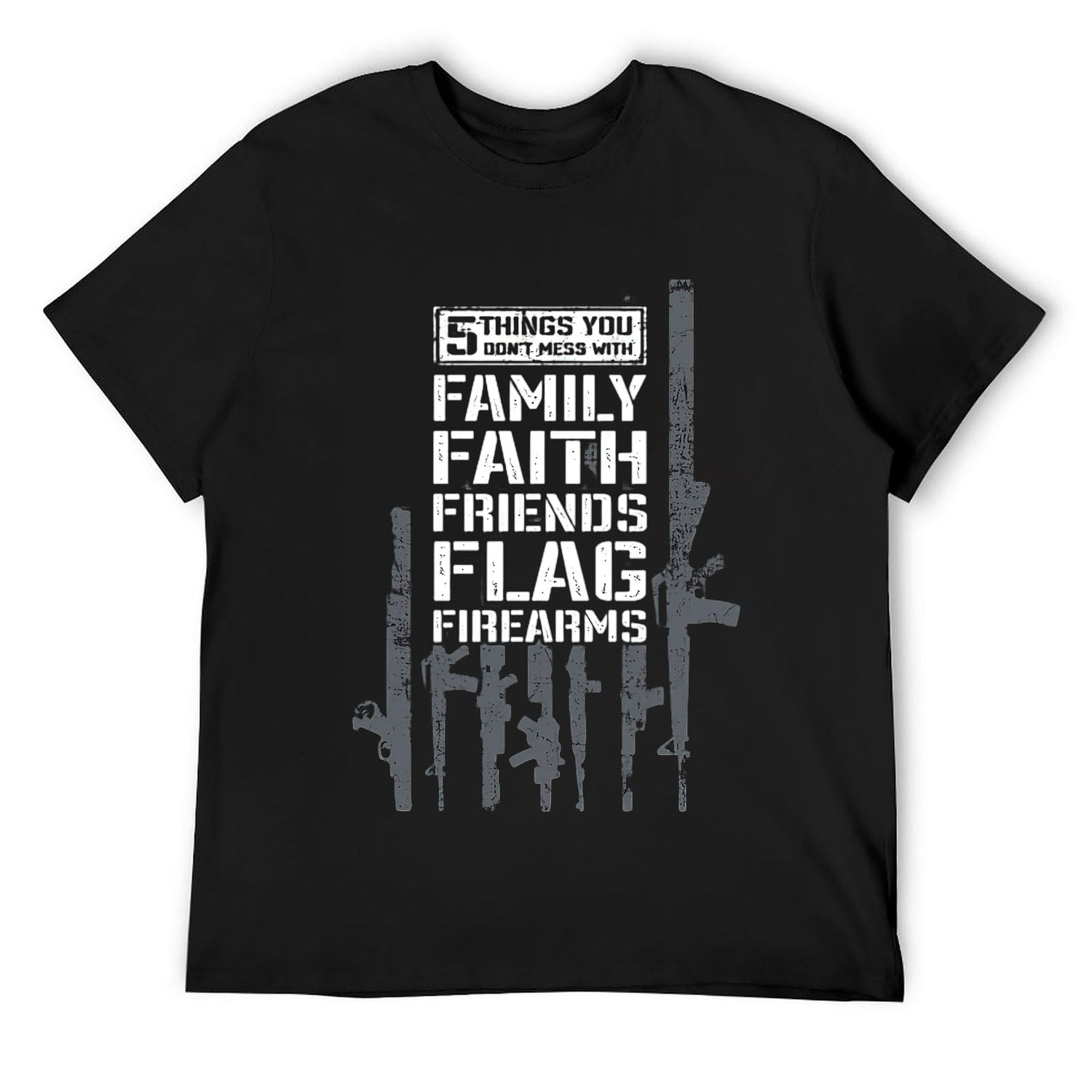 Family Faith Friends Flag Hoodie - 5 Things You Don't Mess With Graphic Sweatshirt For Men & Women