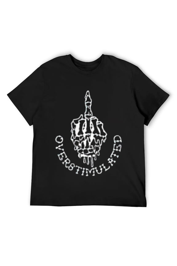 Mens Don't Talk To Me When I'm Overstimulated - Front and Back T-Shirt Black