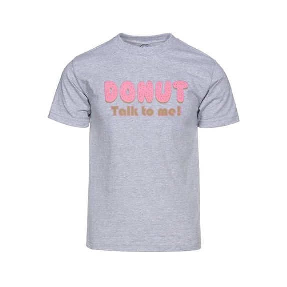 Mens Donut Talk to Me! Short-Sleeve T-Shirt - Heather Grey - 3X-Large
