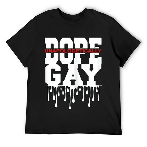 Mens Dope Gay Graphic Design Unapologetically Dope T-Shirt Black
