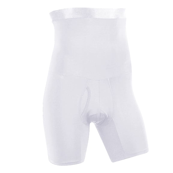 Mens Double Layer High Waisted Belly Puller Stretch Solid Color Mens Breathable Lift Shaping Briefs