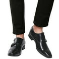 thumbnail image 1 of Mens Double Monk Strap Slip On Loafers Cap Toe Leather Oxford Formal Business Casual Comfortable Dress Shoes, 1 of 6