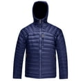 thumbnail image 1 of Mens Down Jacket Packable Water Resistant 5 Pockets Hooded Puffer Jacket Lightweight, 1 of 5
