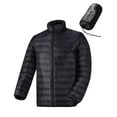 thumbnail image 1 of Mens Down Puffer Jacket Lightweight Packable Winter Quilted Warm Coat, 1 of 7