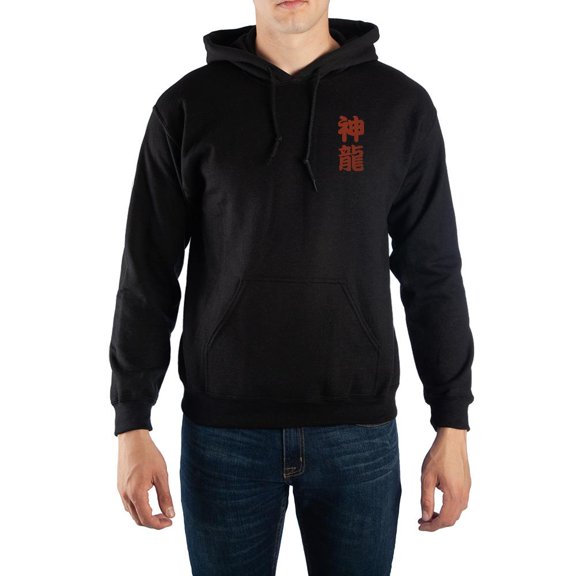 Mens Dragon Ball Z Anime Black Hooded Sweatshirt-Medium