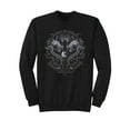 thumbnail image 1 of Mens Dragons and Tigers Fleece Crewneck Sweatshirt - Black - Large, 1 of 3