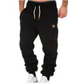 thumbnail image 1 of Mens Drawstring Sweatpants with Pockets Jogger Pants Cargo Sweatpant Winter Trousers with Pockets, 1 of 6
