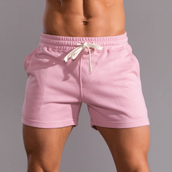 Mens Drawstring Workout Sweat Shorts 5 Inch Soft Cotton Casual Fitness Athletic Gym Shorts with Pockets S