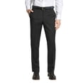 thumbnail image 1 of Mens Dress Belt Pants Flat Front Formal Slim Fit Trousers Multiple Black 36, 1 of 2
