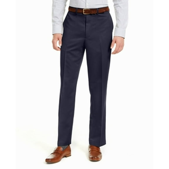 Mens Dress Pants 42X30 Straight Leg Flat Stretch 42