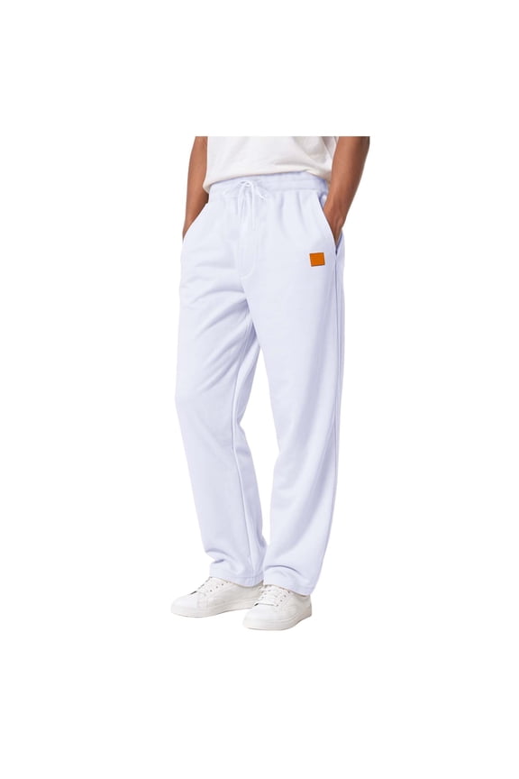 Mens Dress Pants Black Men's Loose Fit Jacquard Stripes Casual Pants Elastic Waist with Pockets
