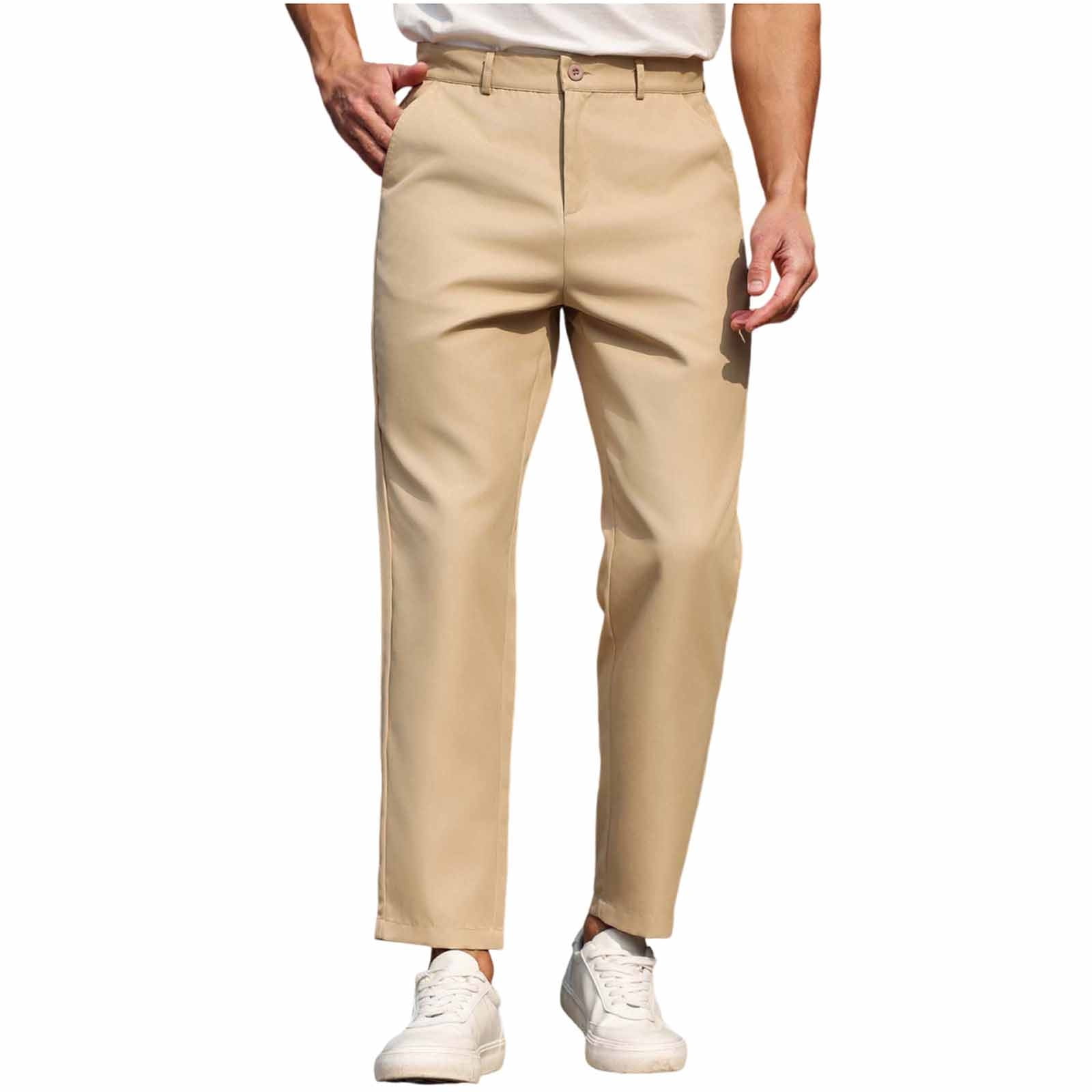 Mens Dress Pants Casual Business Straight Leg Chino Pants with Pockets Classic Fit Solid Color Suit Trousers, Brown, 2XL - Walmart.com Mens Dress Pants Casual Business Straight Leg Chino Pants with Pockets Classic Fit Solid Color Suit Trousers, Brown, 2XL - Walmart.com