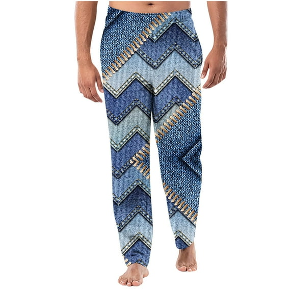 Men Pants Home Sleepwear Thin Loose Pants Plaid Straight Leg Pants Casual Pants Pantalones Para Hombre