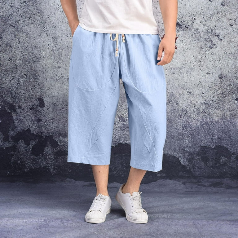 Mens Dress Pants Men Baggy Wide Leg Pants Hanging Crotch Hop