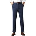 thumbnail image 1 of Mens Dress Pants Men Solid Business Casual Pockets Outdoor Button Zipper Pants Trousers, 1 of 6