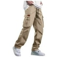 thumbnail image 1 of Mens Dress Pants Slim Fit Cargo Pants For Men Resistant Work Pants Big And Tall Solid Workout Pant 2024 Athletic Hiking Long Pant With Pocket Fall, 1 of 8