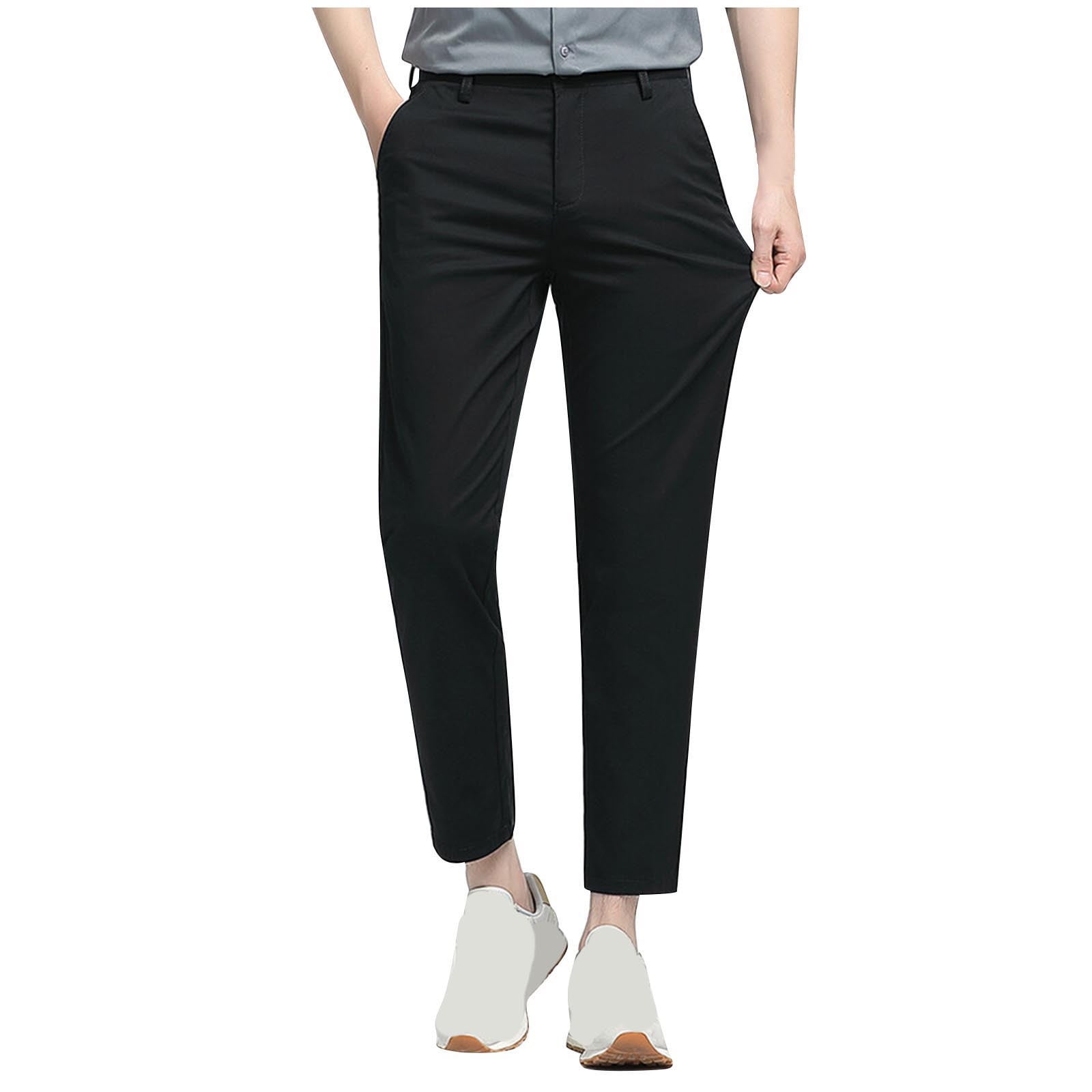 Mens Dress Pants Slim Fit Cotton Dreeey Pants for Men Stretch