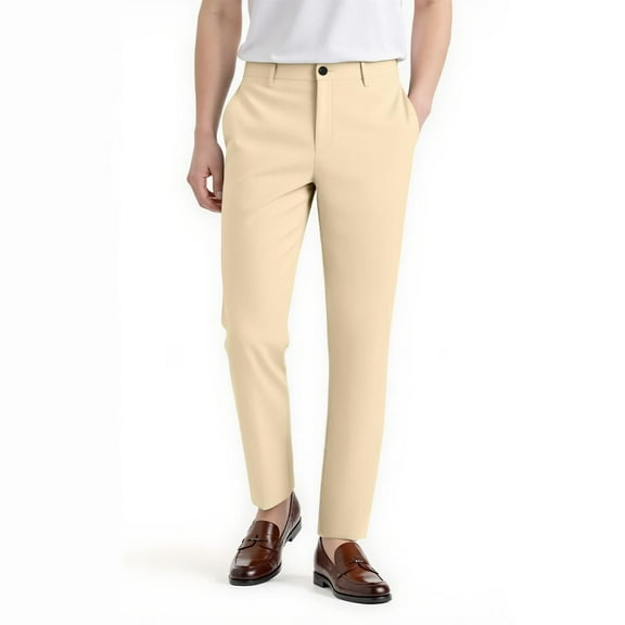 Mens Dress Pants Slim Fit Stretch Slacks for Men Business Casual Formal Chino Pants