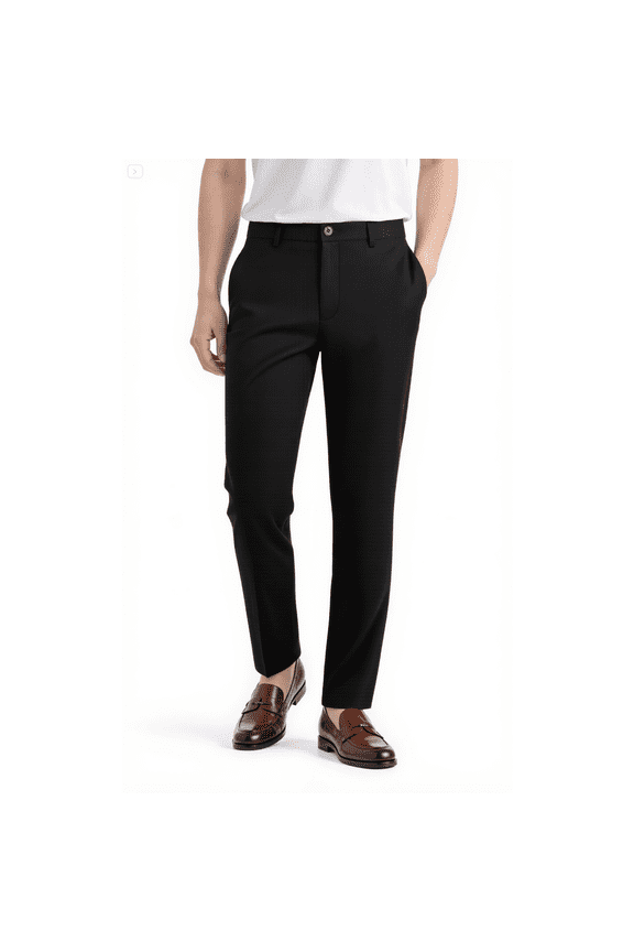 Men's Slim Fit Dress Pants Stretch Business Casual Formal Chino Slacks