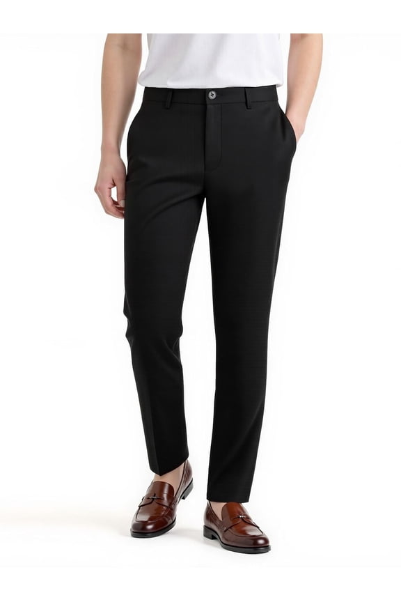Mens Dress Pants Slim Fit Stretch Slacks for Men Business Casual Formal Chino Pants