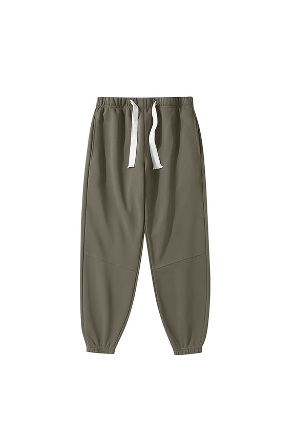 Pantalones Para Hombre, Men's Casual Pants Solid Color Casual Ankle Drawstring Pants Full Length Pants