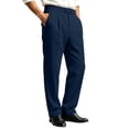 thumbnail image 1 of Mens Dress Pants with Pockets, Elastic Waist Casual Business Pants,Regular Fit Straight Leg Work Pants, Pleated Front Slacks Pant L, 1 of 7