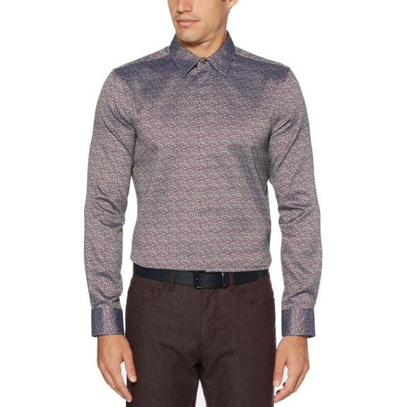Mens Dress Shirt Button Down Jacquard 2XL
