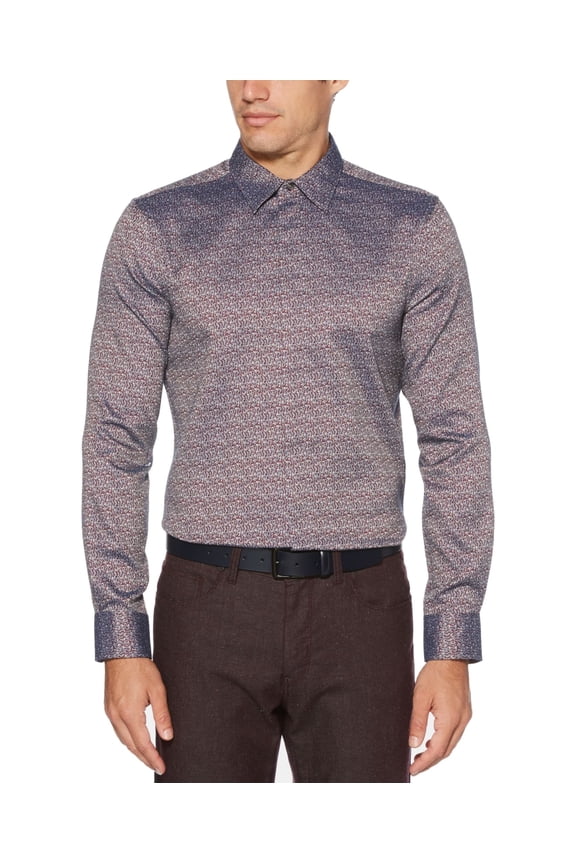 Mens Dress Shirt Button Down Jacquard 2XL