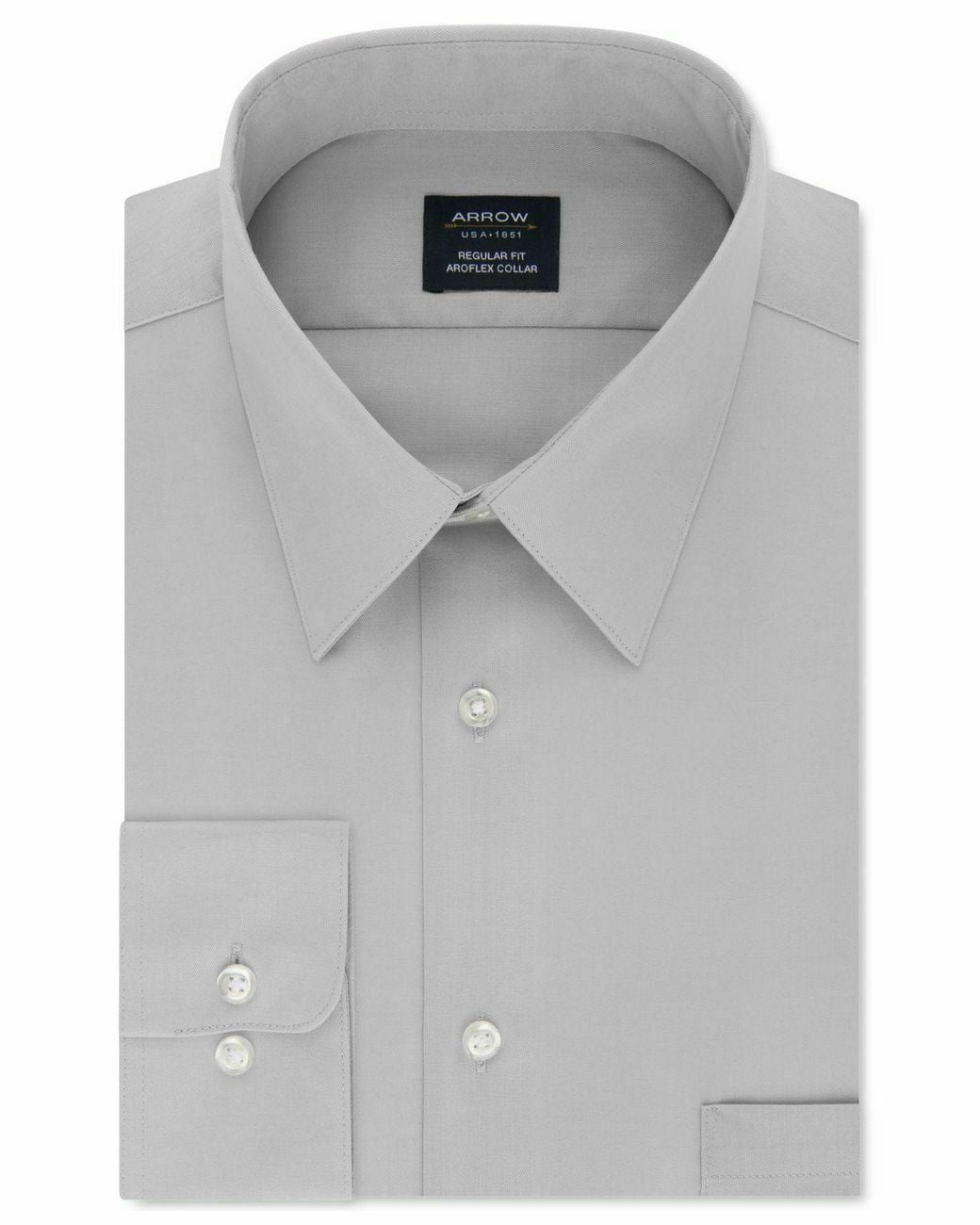 Arrow Men's ClassicFit Performance Stretch Dress Shirt Gray Size L