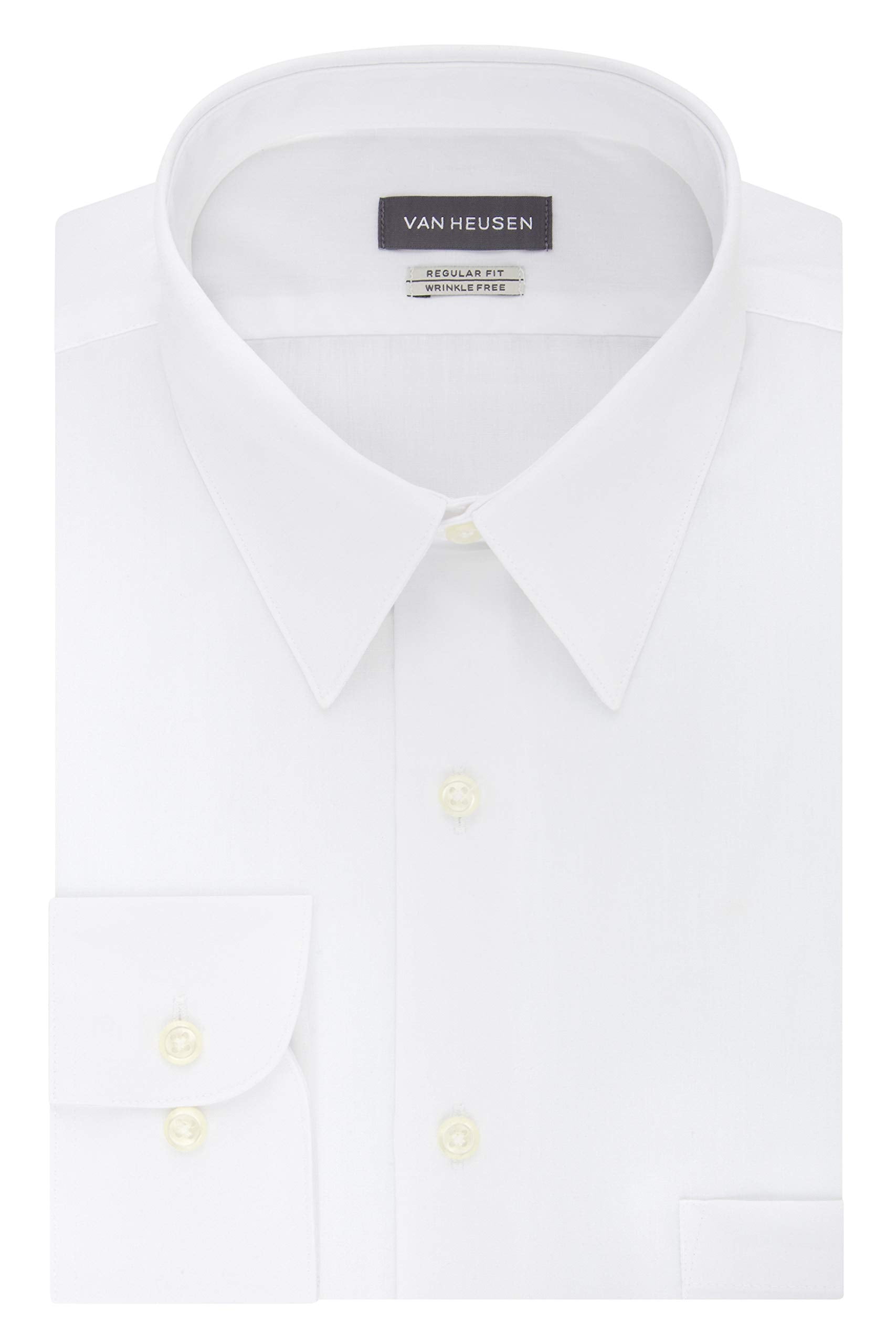 Mens Dress Shirt Regular Fit Wrinkle Free 16 1/2