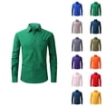 thumbnail image 1 of Mens Dress Shirts 4 Way Stretch Long Sleeve Button Down Collared Business Casual Formal Work Shirt, 1 of 3