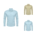 thumbnail image 1 of Mens Dress Shirts 4 Way Stretch Long Sleeve Button Down Collared Formal Work Shirts Business Casual Shirt, 1 of 3