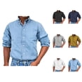 thumbnail image 1 of Mens Dress Shirts Long Sleeve Button Down Collared Business Casual Formal Work Shirts, 1 of 9