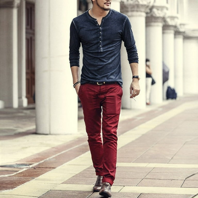 Mens Dress Shirts Long Sleeve Men Autumn Casual Vintage Long