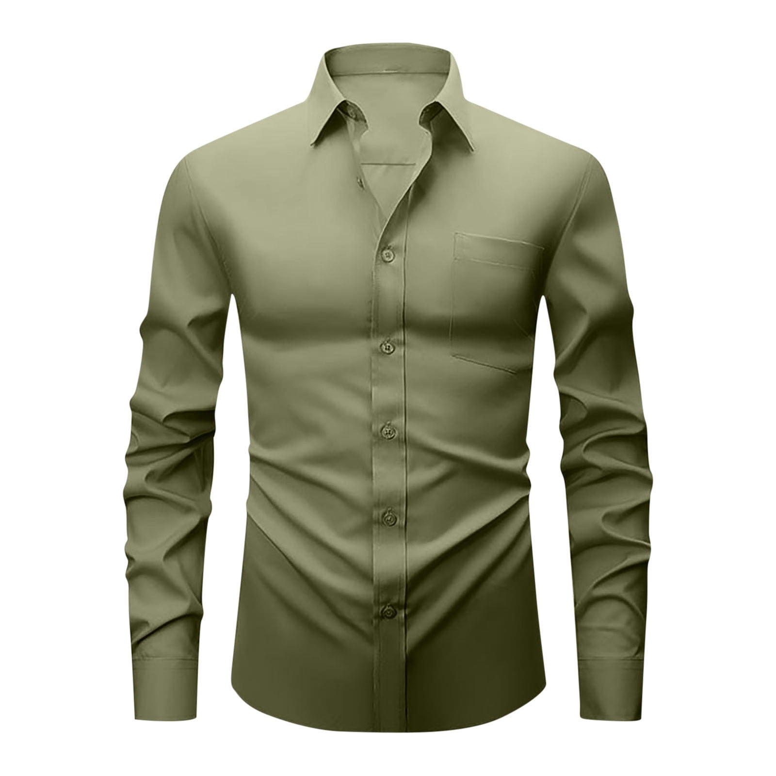 men's wrinkle free dress pant green color regular fit Dark Straight Pants Resistant business attire Men's Wrinkle-Free Stretch Dress Shirt