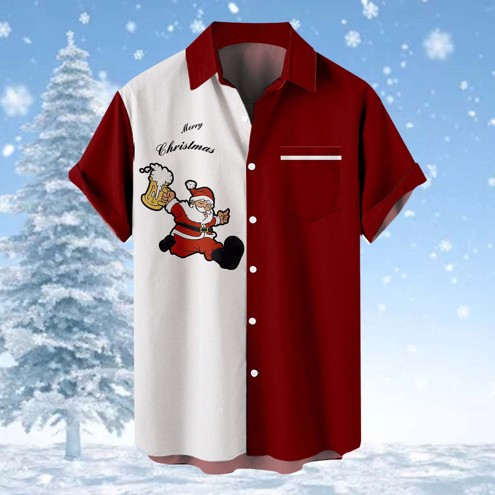 Mens christmas shop short sleeve shirts