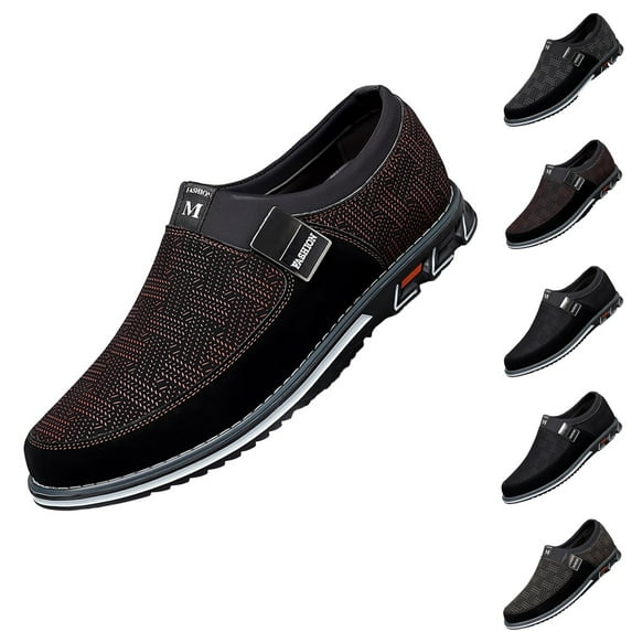 Mens Dress Shoes Casual Business Oxford Leather Shoes Walk Loafers Flats Shoes For Men Breathable Suitable For All Seasons
