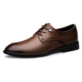 thumbnail image 1 of Mens Dress Shoes Classic Oxford Shoes Lace-up Formal Business Leather Shoes Derby Shoes, 1 of 7