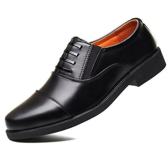 Mens Dress Shoes Classic Oxfords, Elecsop Modern Business Formal Lace Up Round Toe Black Dress Shoes for Men