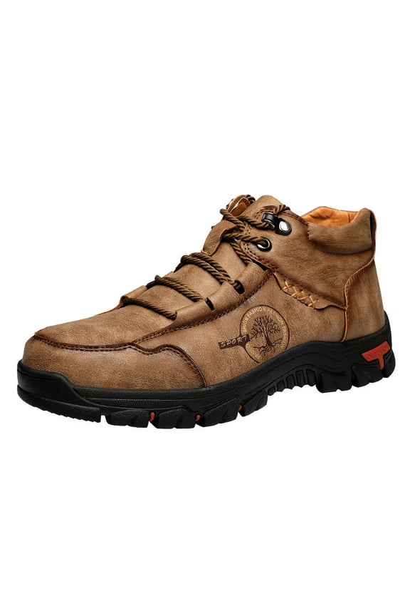 Mens Dress Shoes, Waterproof Work Boots Oxfords Loafers Low Soft Toe Hand Stitched Brogues Lace Up For Driving, Walking & Weddings Black Blue 39-48