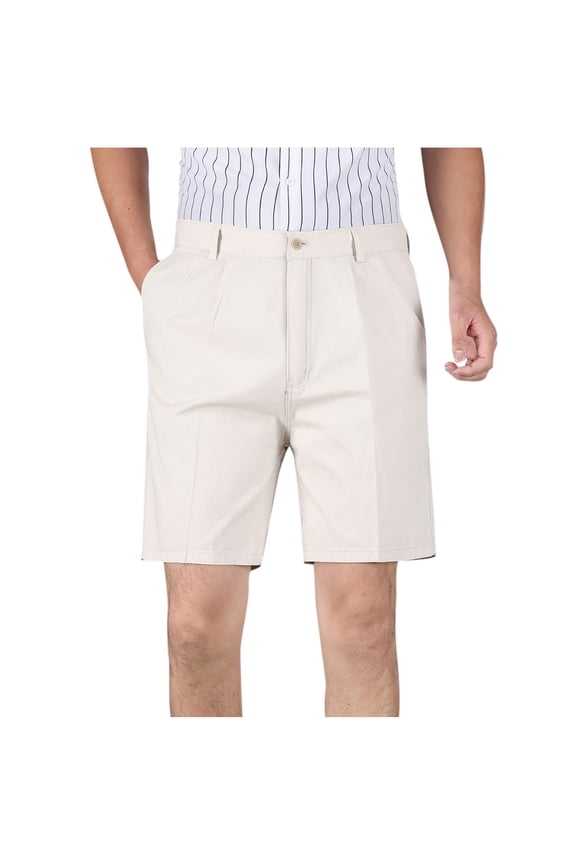 Mens Dress Shorts Pocket Business Casual 5 Inch Inseam Suit Style